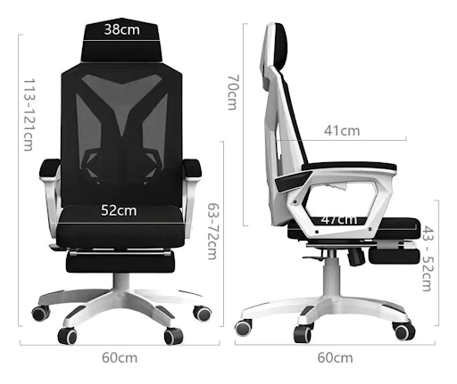 Ghế công thái học có kích thước gọn gàng