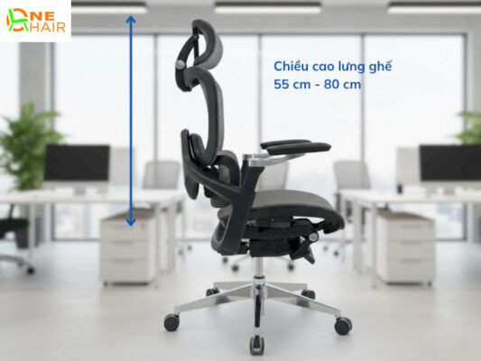 Kích thước ghế xoay văn phòng chuẩn & cách chọn chính xác 8 Kích thước ghế xoay văn phòng chuẩn & cách chọn chính xác 7