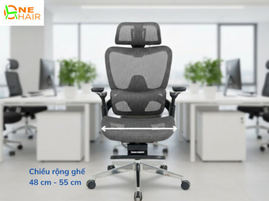 Kích thước ghế xoay văn phòng chuẩn & cách chọn chính xác 12 Kích thước ghế xoay văn phòng chuẩn & cách chọn chính xác 11